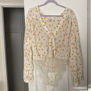 Free People sunflower bodysuit